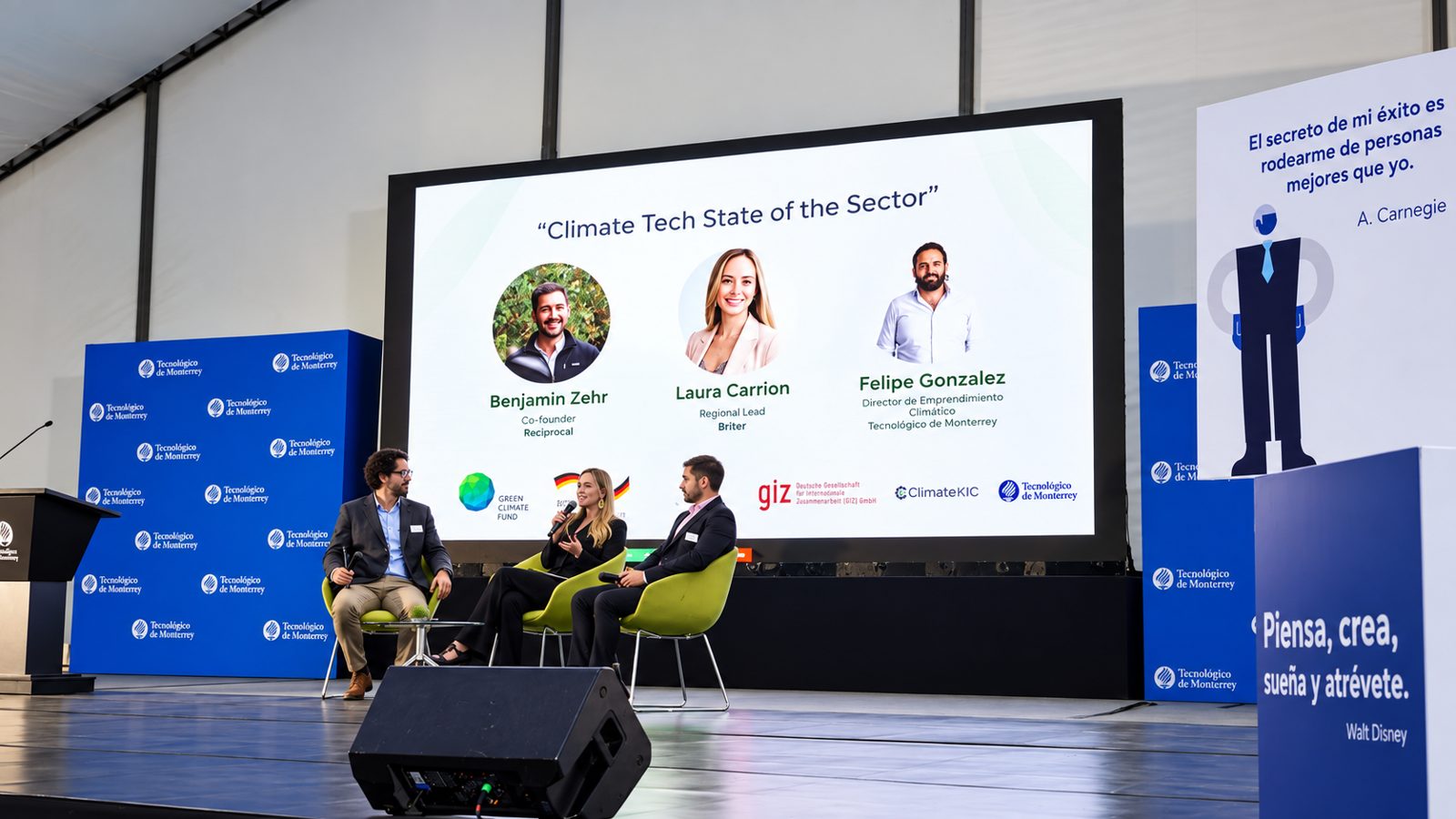 Panel Climate Tech State of the Sector en el Tec de Monterrey, con Laura Carrión Rivas